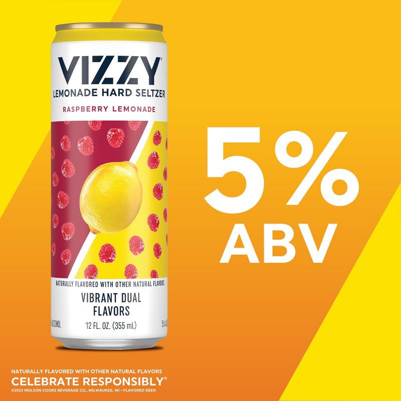 slide 2 of 8, Vizzy Hard Seltzer Tangy Lemonade Variety Pack - 12pk/12 fl oz Slim Cans, 12 ct; 12 fl oz