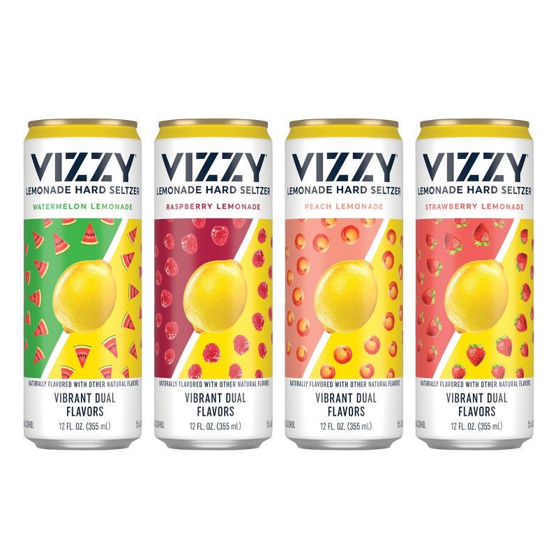 slide 7 of 8, Vizzy Hard Seltzer Tangy Lemonade Variety Pack - 12pk/12 fl oz Slim Cans, 12 ct; 12 fl oz