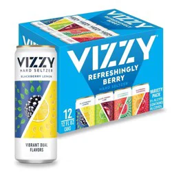 VIZZY Hard Seltzer Refreshingly Berry Variety Pack #2 - 12pk/12 fl oz Slim Cans