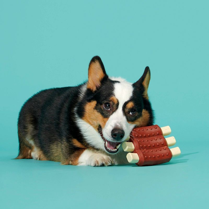 slide 2 of 5, BARK Super Chewer Wreck of Ribs Dog Toy, 1 ct