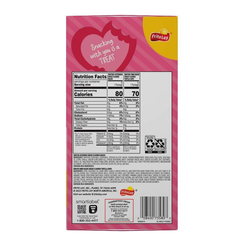 slide 5 of 6, Frito Lay Cheetos & Doritos Valentine's Chips Variety Pack - 15oz/30ct, 15 oz, 30 ct