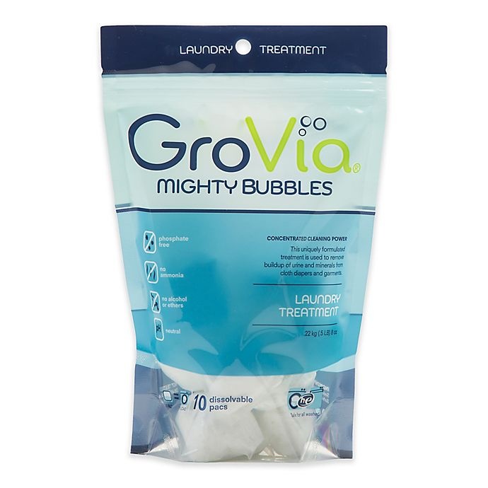 slide 1 of 1, GroVia Grova Mightly Bubbles Laundry Treatment, 10 ct