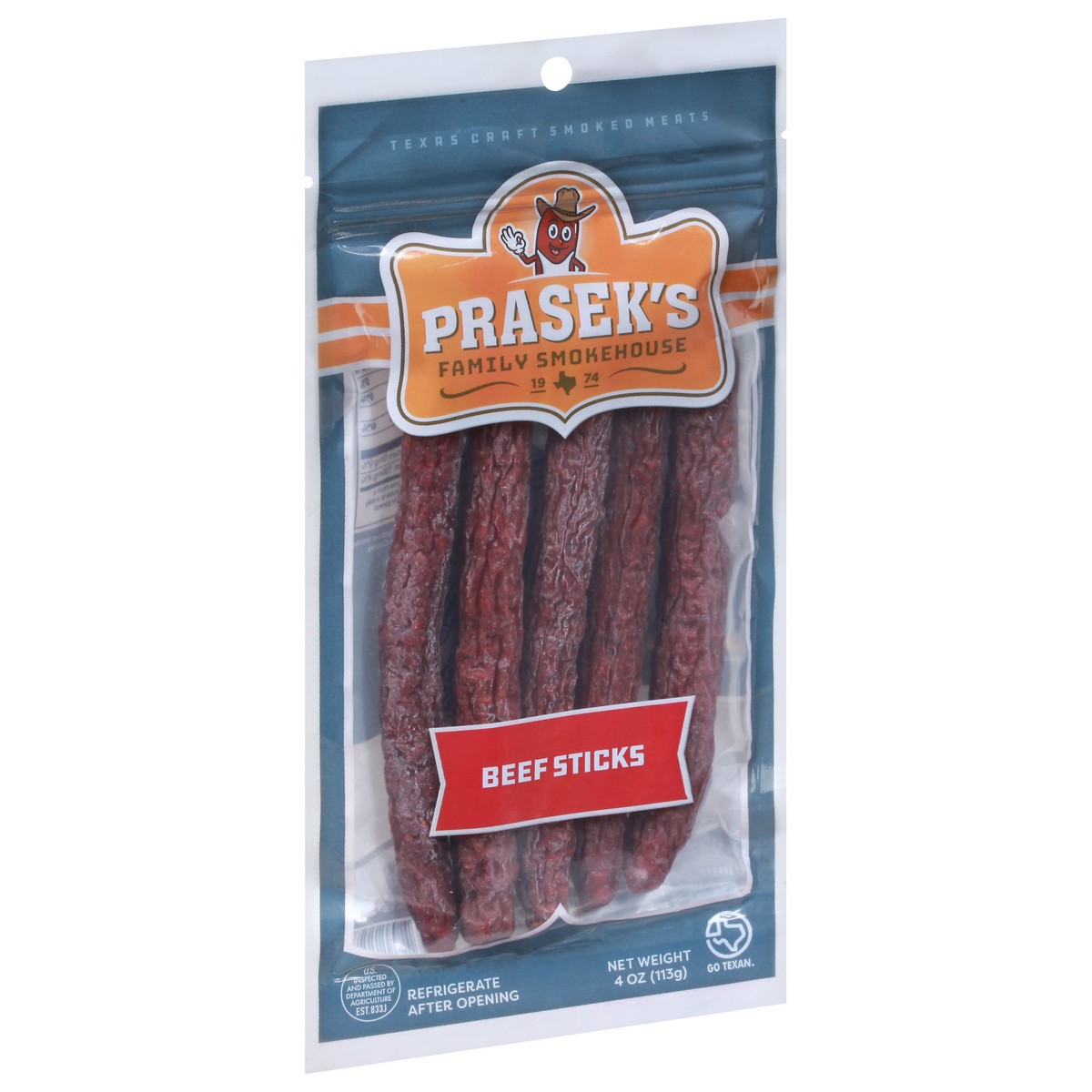 slide 6 of 9, Prasek's Beef Sticks - 4 oz, 4 oz