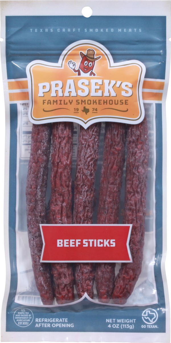 slide 9 of 9, Prasek's Beef Sticks - 4 oz, 4 oz