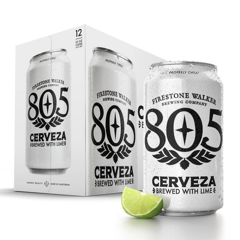 slide 1 of 8, Firestone Walker Brewing Company Firestone Walker 805 Cerveza Blonde Ale Beer with Lime - 12pk/12 fl oz Cans, 12 ct; 12 fl oz