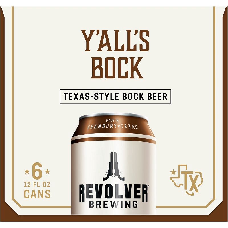 slide 5 of 8, Revolver Brewing Revolver Y'All's Bock Beer - 6pk/12 fl oz Cans, 6 ct; 12 fl oz