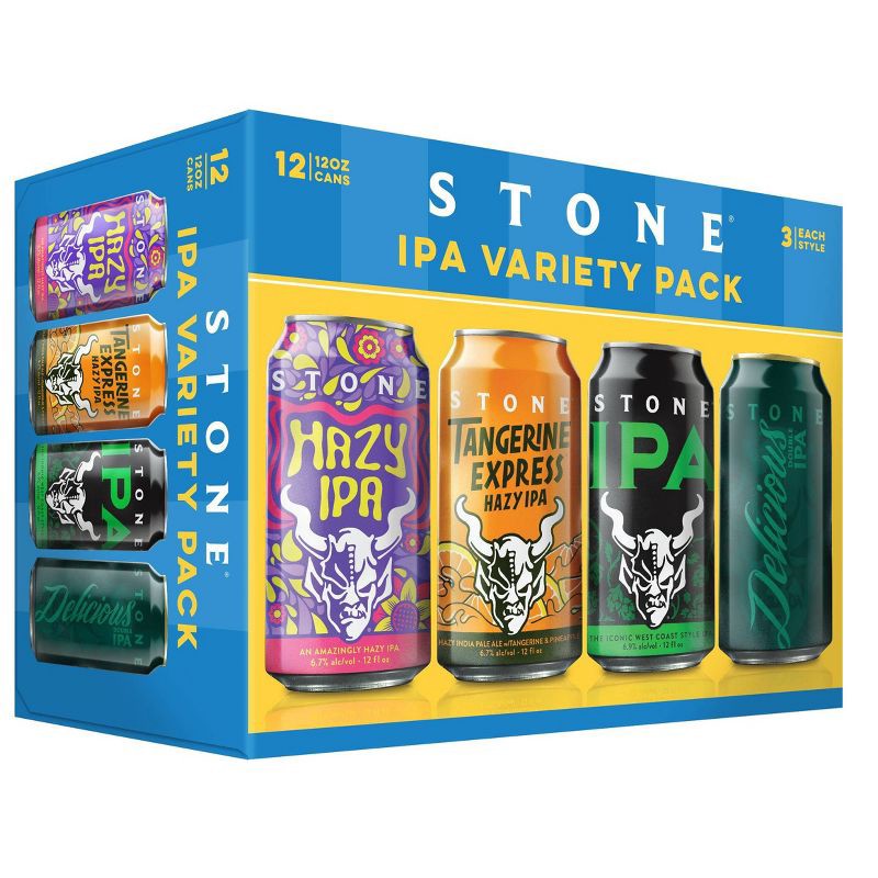 slide 1 of 2, Stone Brewing Mixed Variety Pack - 12pk/12 fl oz Cans, 12 ct; 12 fl oz