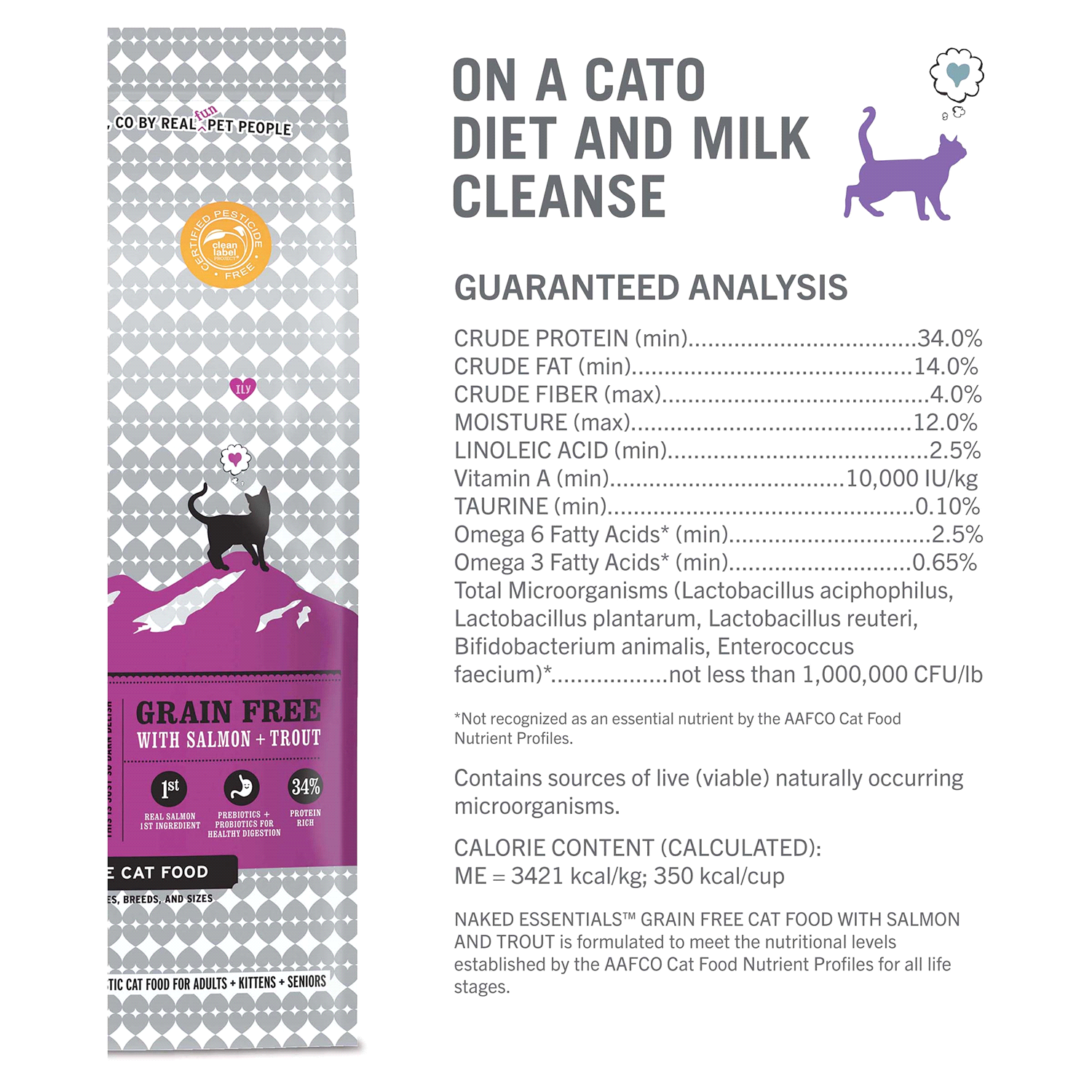 slide 3 of 5, I and Love and You Naked Essentials Grain Free with Salmon + Trout Holistic Cat Food 11 lb, 11 lb