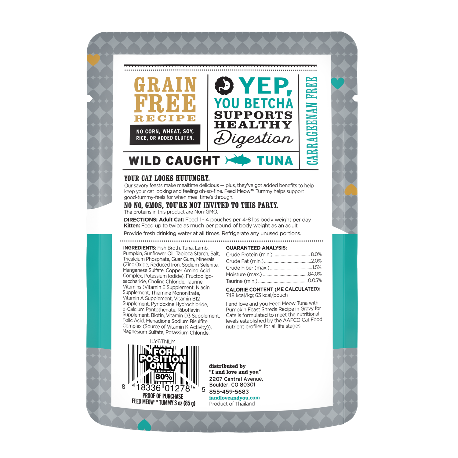 slide 2 of 3, I and Love and You Feed Meow Tummy Tuna with Pumpkin Feast Cat Food 3 oz, 3 oz