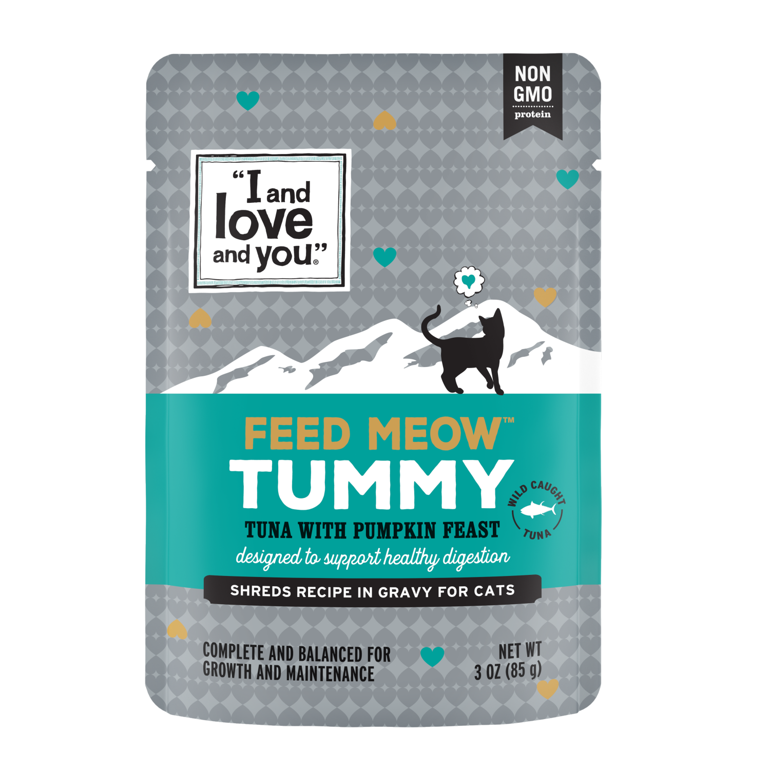 slide 1 of 3, I and Love and You Feed Meow Tummy Tuna with Pumpkin Feast Cat Food 3 oz, 3 oz