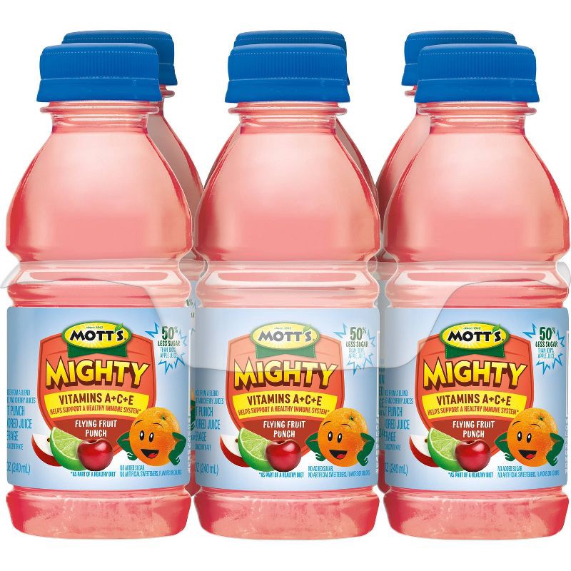 slide 2 of 7, Mott's Mighty Fruit Punch Juice Drink - 6pk/8 fl oz Bottles, 6 ct; 8 fl oz
