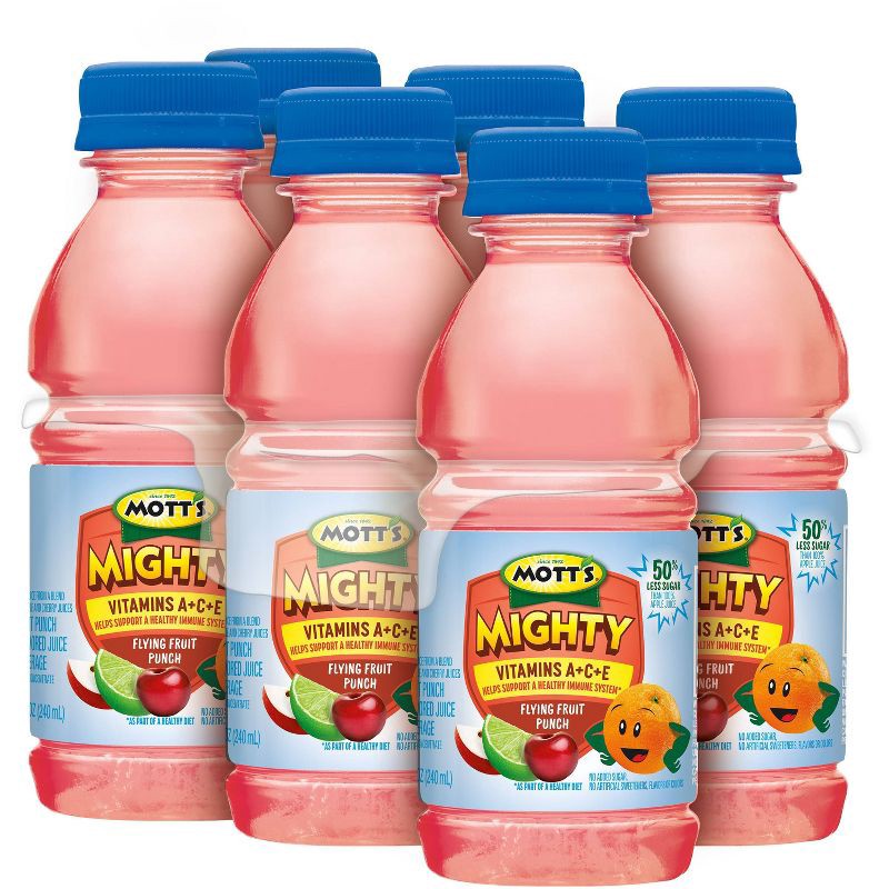 slide 7 of 7, Mott's Mighty Fruit Punch Juice Drink - 6pk/8 fl oz Bottles, 6 ct; 8 fl oz