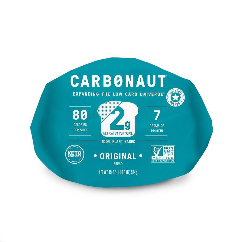 slide 3 of 5, Carbonaut White Bread - 19oz, 19 oz