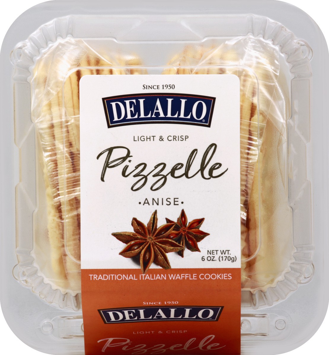 slide 4 of 5, DeLallo Pizzelle Anise Italian Waffle Cookies, 6 oz