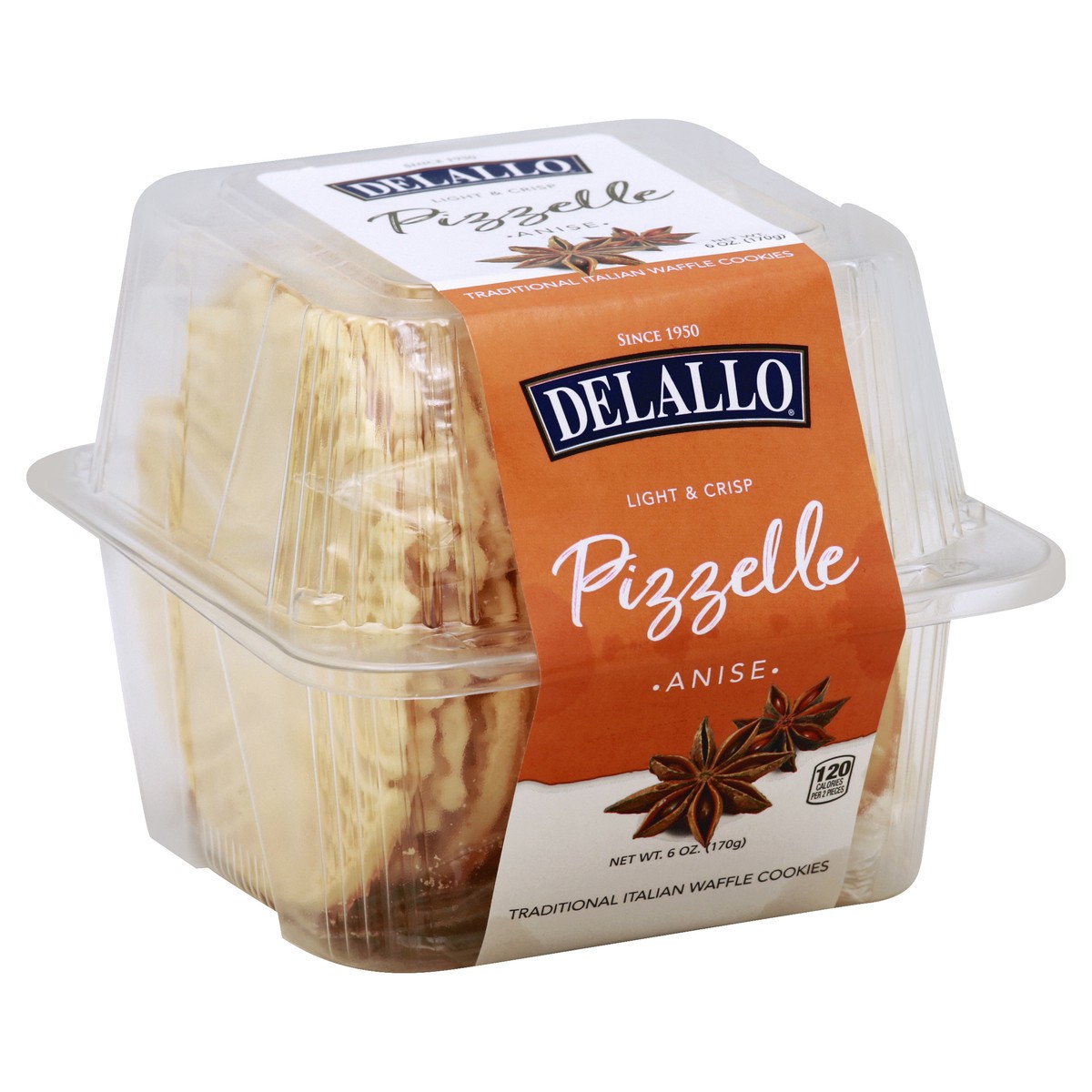 slide 3 of 5, DeLallo Pizzelle Anise Italian Waffle Cookies, 6 oz
