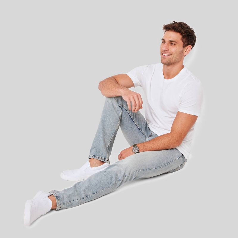 slide 4 of 5, Jockey Generation™ Men's Cotton Stretch Crew Neck 3pk Undershirt - White XL: Short Sleeve, Below Hip Length, 3 ct