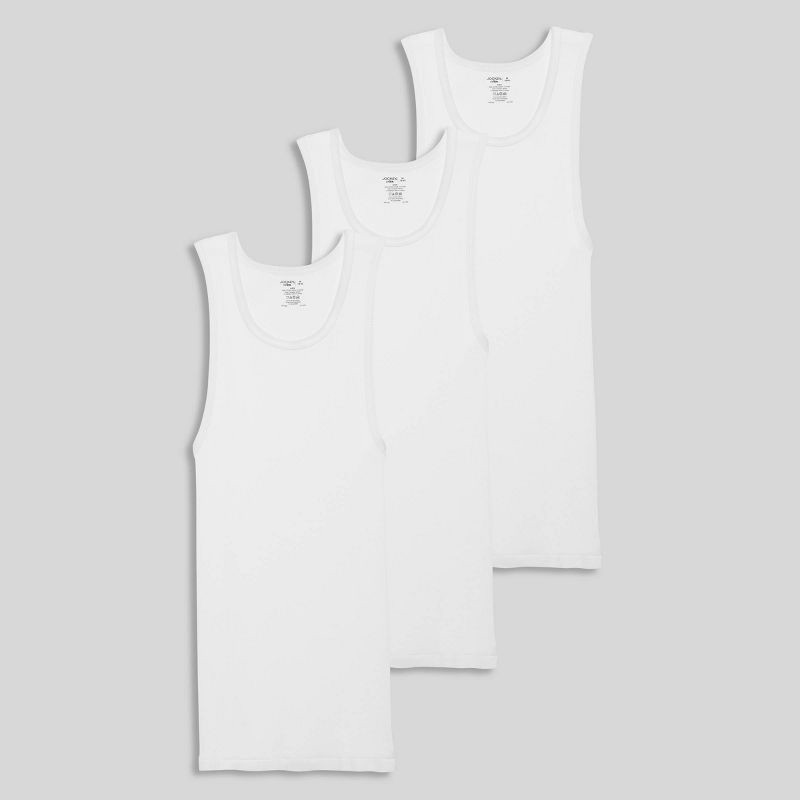 slide 2 of 6, Jockey Generation™ Men's 100% Cotton Tank 3pk - White L: Knit Undershirts, Tailored Fit, Below Waist Length, 3 ct