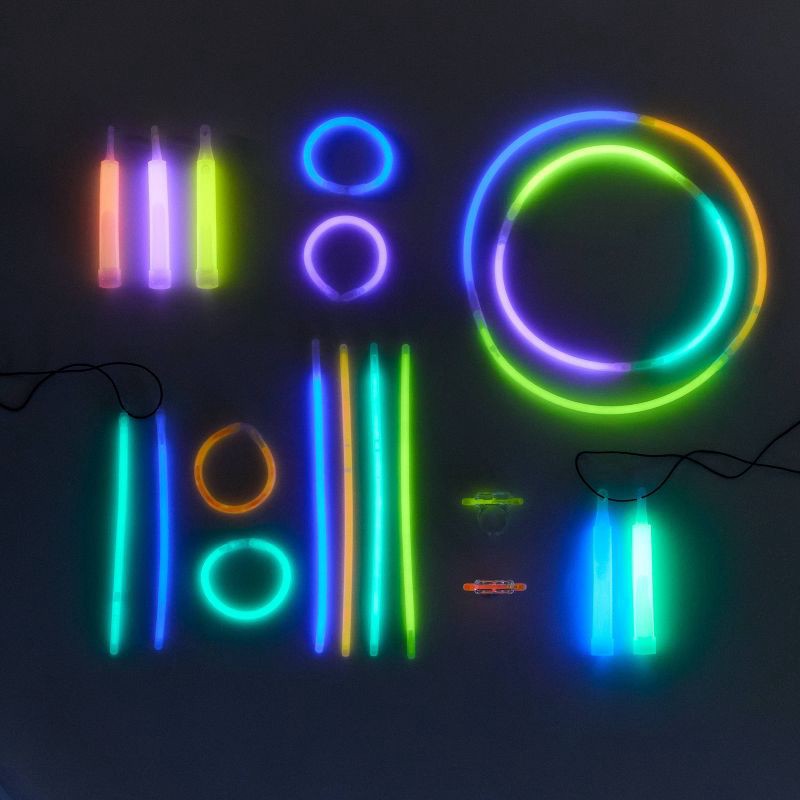 slide 3 of 4, 200ct Party Favor Glow Sticks' Pack - Spritz™: Multicolor Party Supplies for Kids, Myth & Fairytale Theme, 200 ct