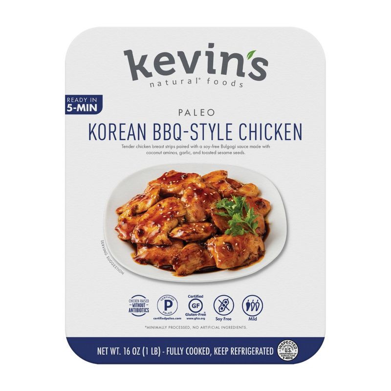 slide 1 of 6, Kevin's Natural Foods Korean BBQ-Style Chicken - 16oz, 16 oz