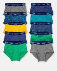 Carter's Boys Dinosaur Print Brief Underwear - Multi, Size 8 (10 pack)