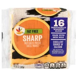Giant Singles Fat Free Sharp Cheddar Cheese Slices - 16 ct