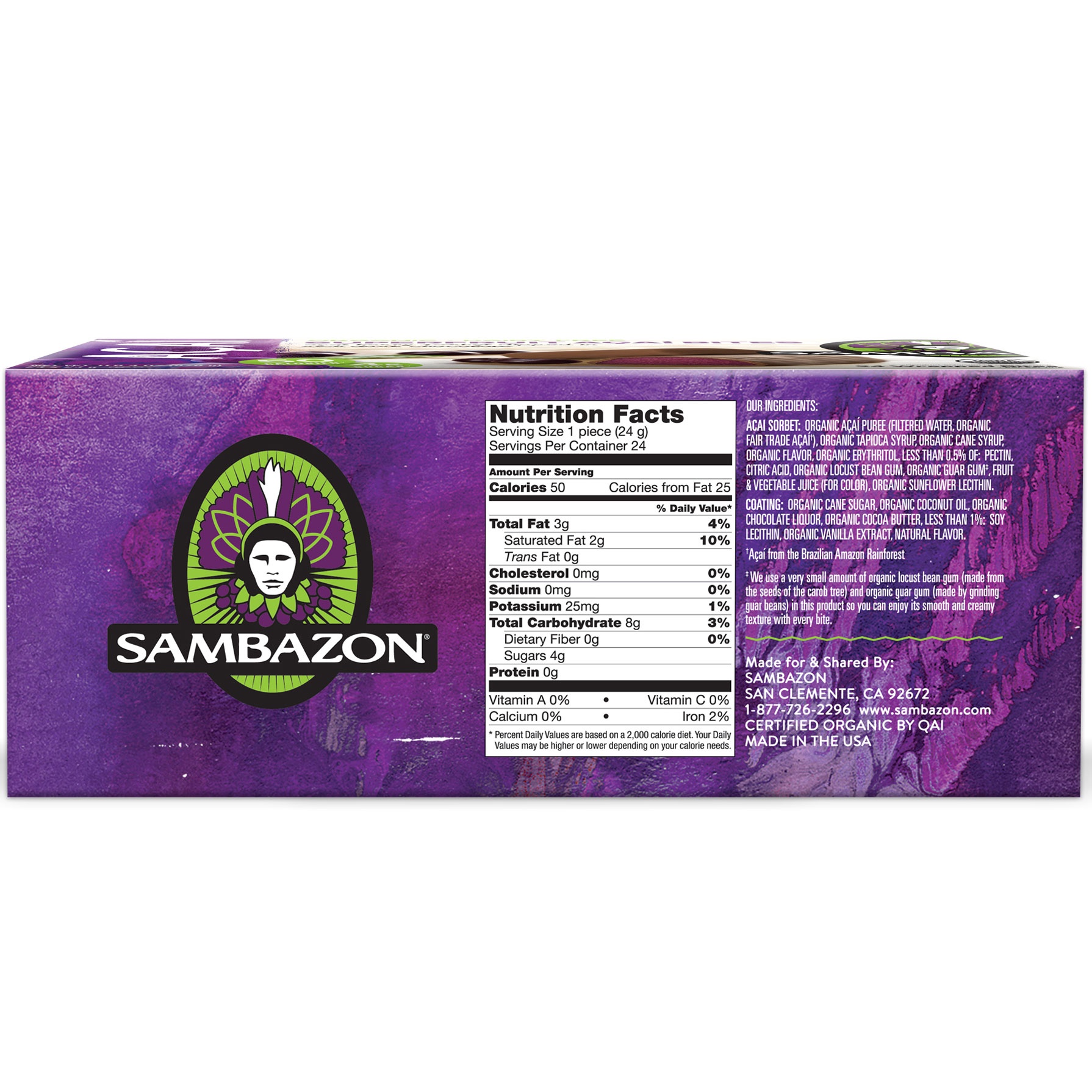 slide 2 of 2, Sambazon Organic Superfruit Acai Bites, 