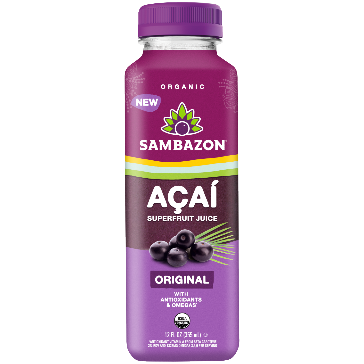 slide 1 of 4, SAMBAZON Beverage, Organic Original Acai Superfruit Juice, 12 oz, 12 oz