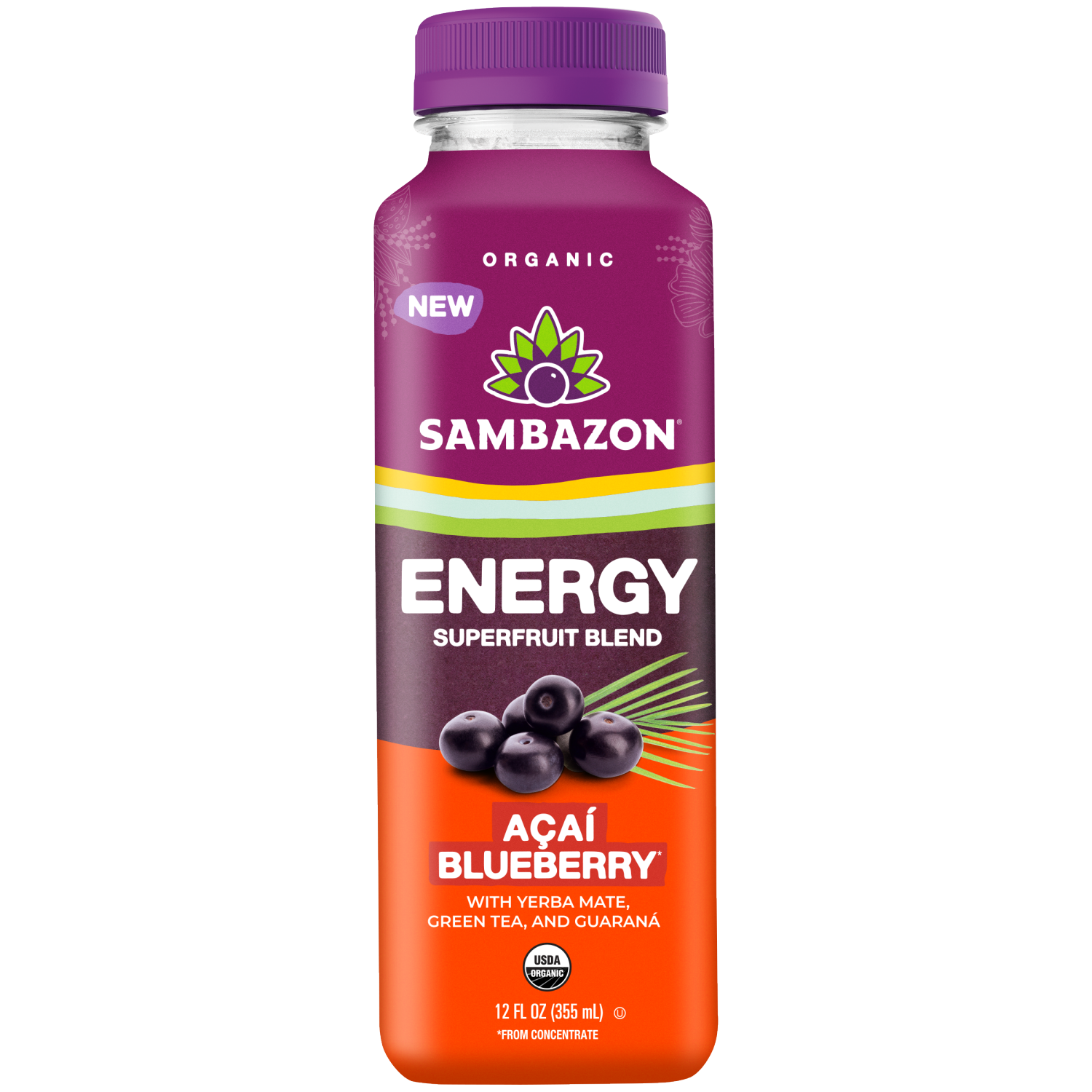 slide 1 of 4, SAMBAZON Organic Energy Superfruit Blend Acai Blueberry Juice, 12 oz, 12 oz