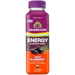 SAMBAZON Organic Energy Superfruit Blend Acai Blueberry Juice, 12 oz