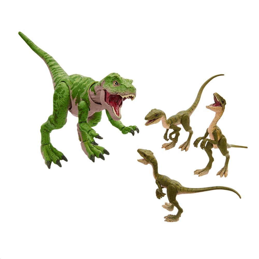 slide 3 of 6, Jurassic World Amber Collection Tyrannosaurus Rex & Compy Figures, 1 ct