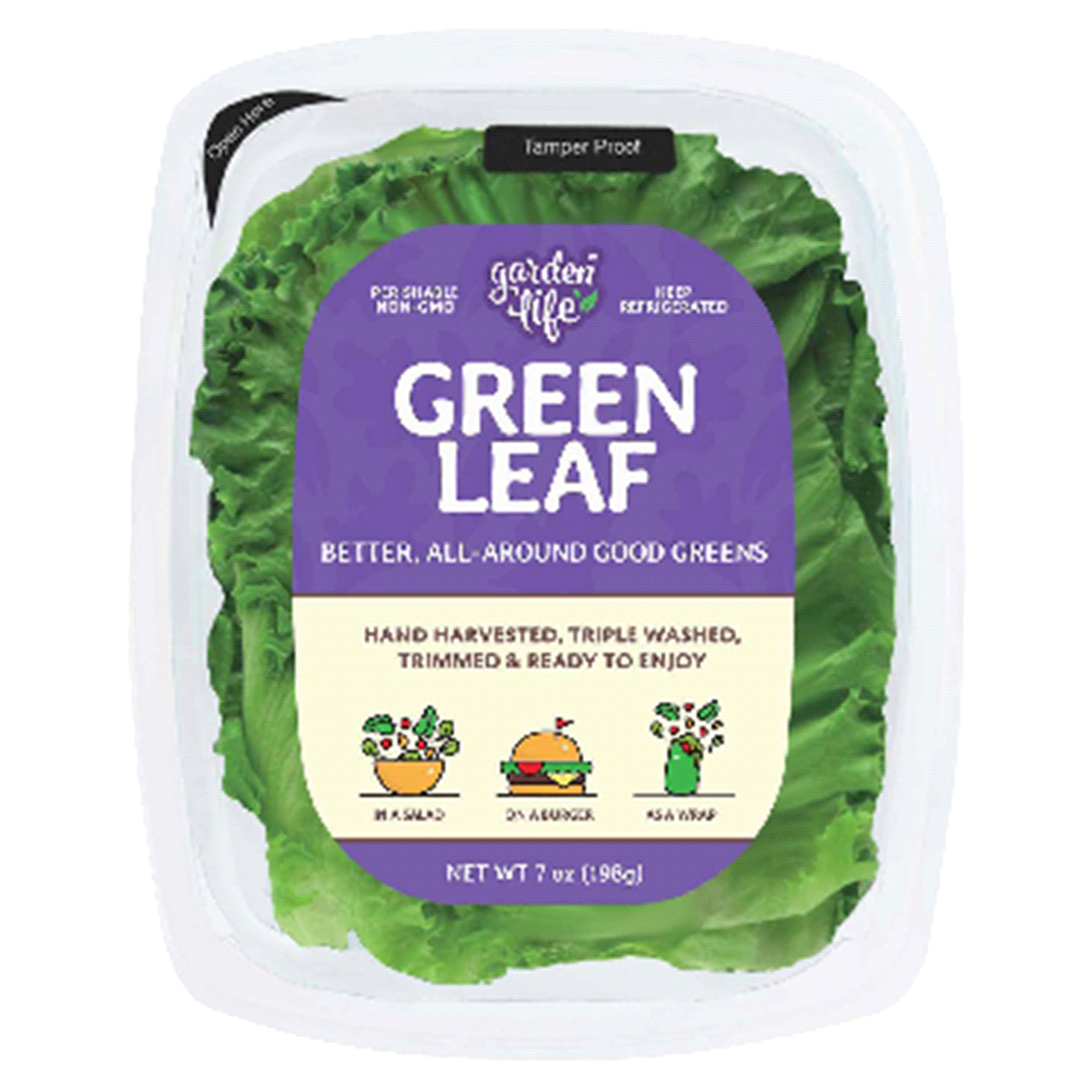 slide 1 of 1, Garden Life Garden Cut Green Leaf, 7 oz, 7 oz