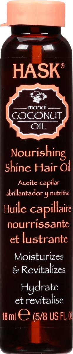 slide 5 of 9, Hask Hair Oil, Nourishing Shine, Monoi Coconut Oil, 0.75 oz