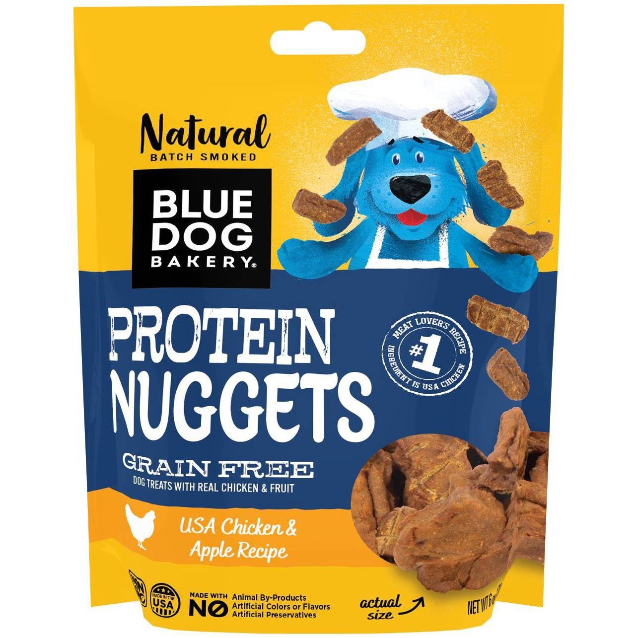 slide 1 of 2, Blue Dog Bakery Protein Nuggets Chicken and Apple Dog Treats, 6 oz