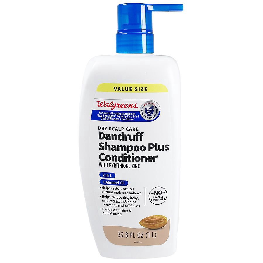 slide 1 of 5, Walgreens Dry Scalp Care 2 in 1 Dandruff Shampoo Plus Conditioner, 33.8 fl oz