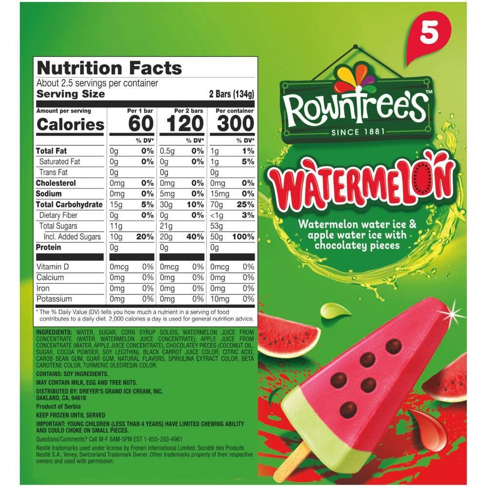 slide 2 of 5, Nestle Rowntree Frozen Watermelon Bar, 12.3 fl oz, 5 ct