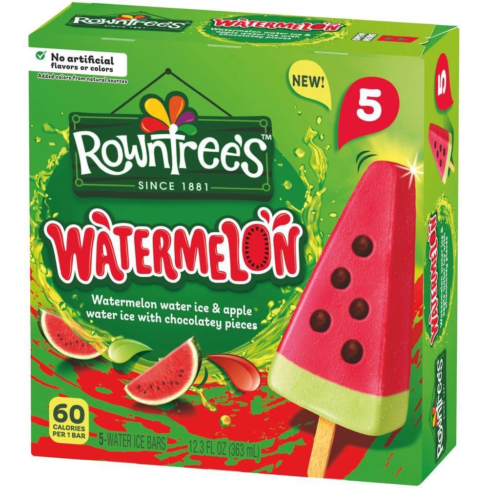 slide 3 of 5, Nestle Rowntree Frozen Watermelon Bar, 12.3 fl oz, 5 ct