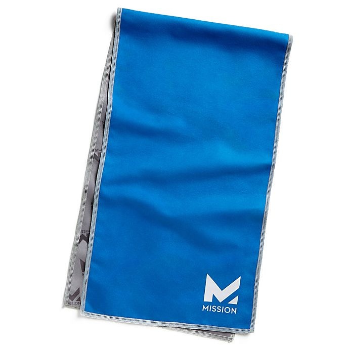 slide 1 of 2, Mission HydroActive On-the-Go Cooling Towel - Blue, 1 ct