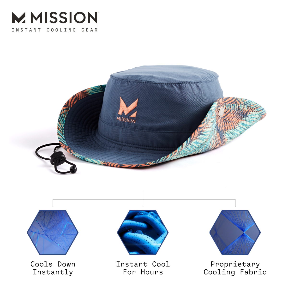 slide 2 of 4, Mission Cooling Bucket Hat Sea Palm, 1 ct