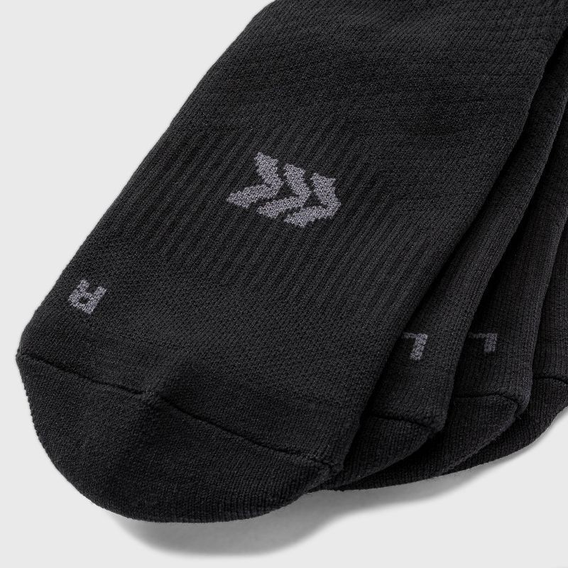 slide 3 of 3, Men's Compression Over The Calf Socks 2pk - All In Motion™ Black 6-12: Arch Support, Cushioned Heel & Toe, 2 ct