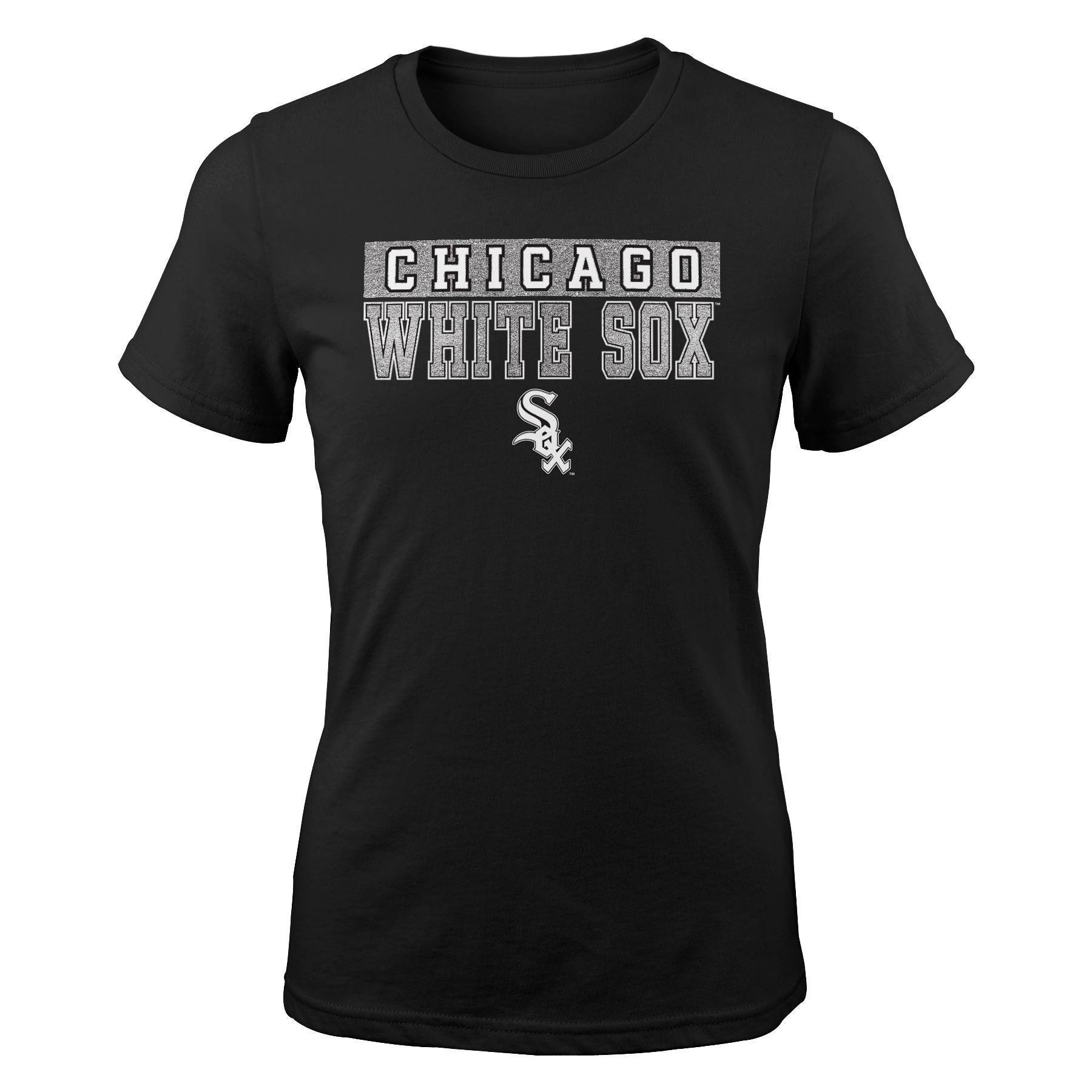 slide 1 of 1, MLB Chicago White Sox Girls' Crew Neck T-Shirt - XL, 1 ct