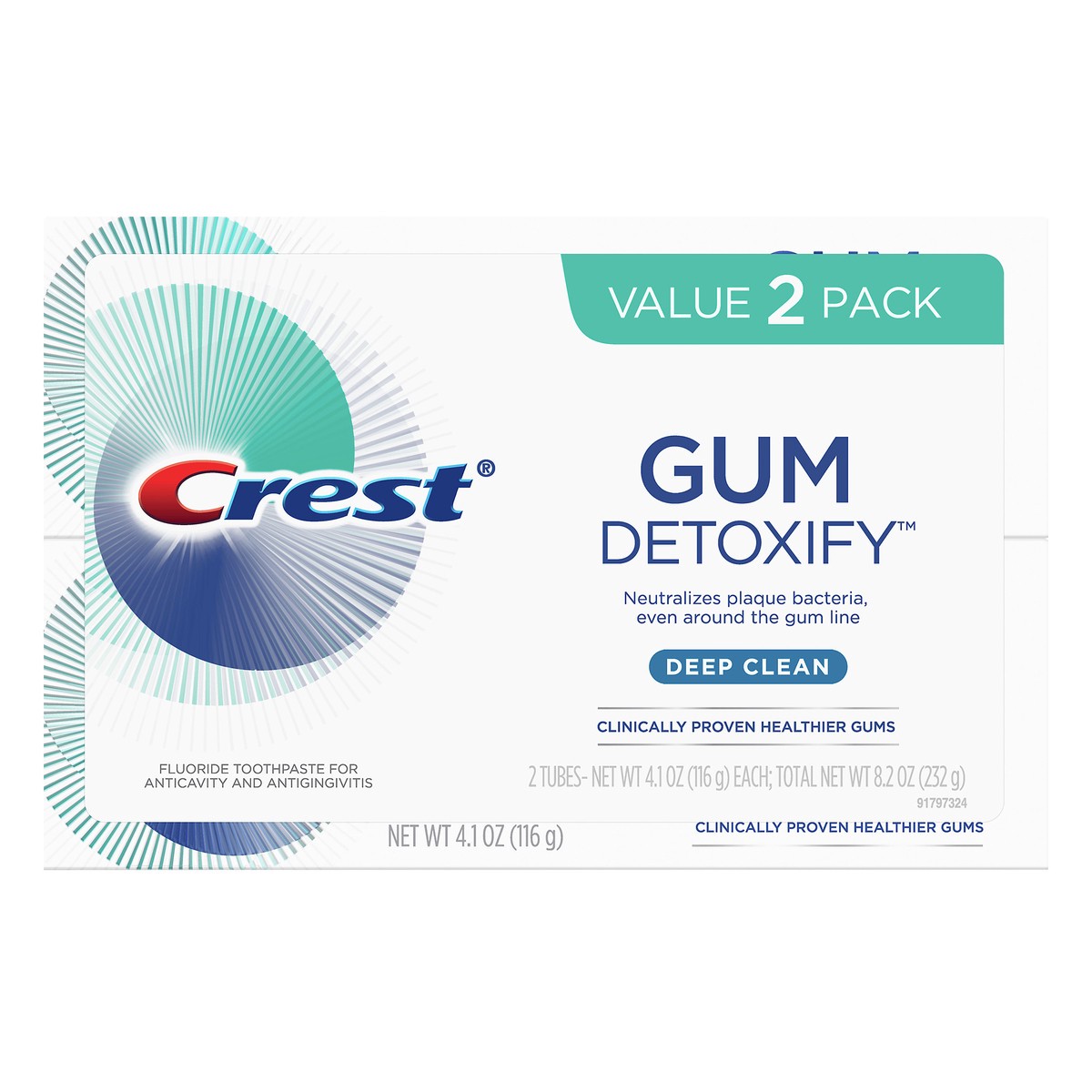 slide 1 of 3, Crest Gum Detoxify Value 2 Pack Deep Clean Toothpaste 2 ea, 2 ct