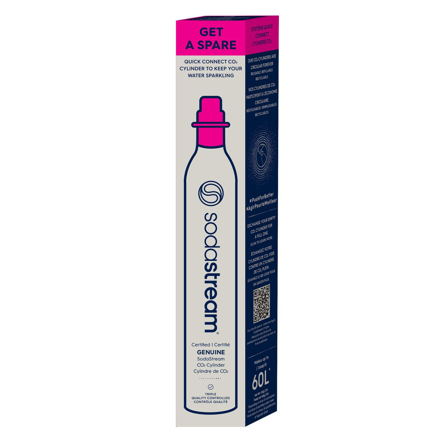 slide 1 of 2, SodaStream CO2 CQC Spare - Pink, 1 ct