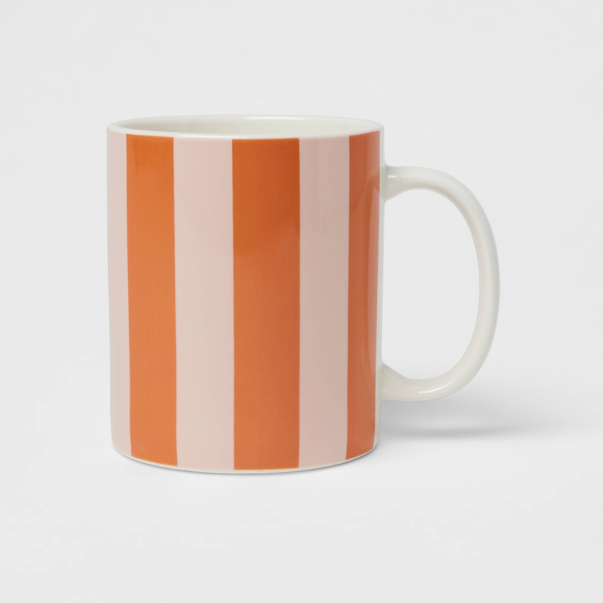 slide 1 of 3, Stoneware Stripes Mug Pink - Room Essentials, 15 oz