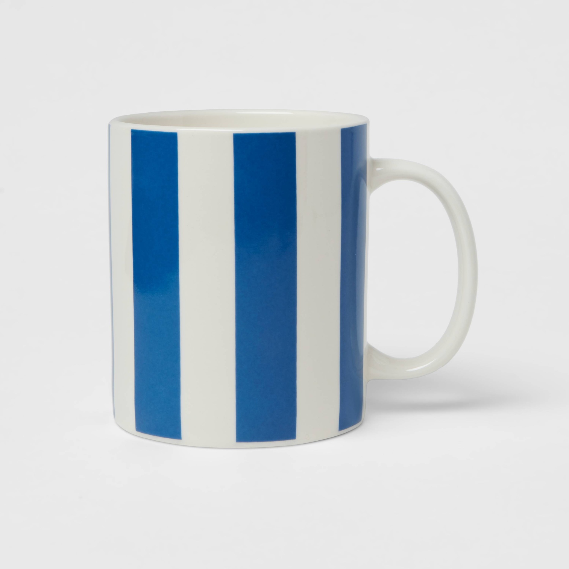 slide 1 of 3, Stoneware Stripes Mug Blue - Room Essentials, 15 oz