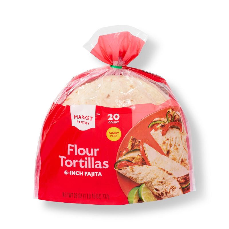 slide 1 of 3, 6" Flour Tortillas - 20ct - Market Pantry™, 20 ct