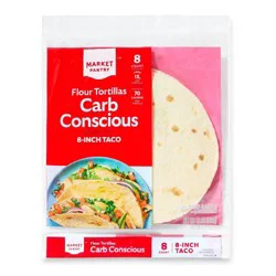 8" Carb Conscious Flour Tortilla - 8ct - Market Pantry™