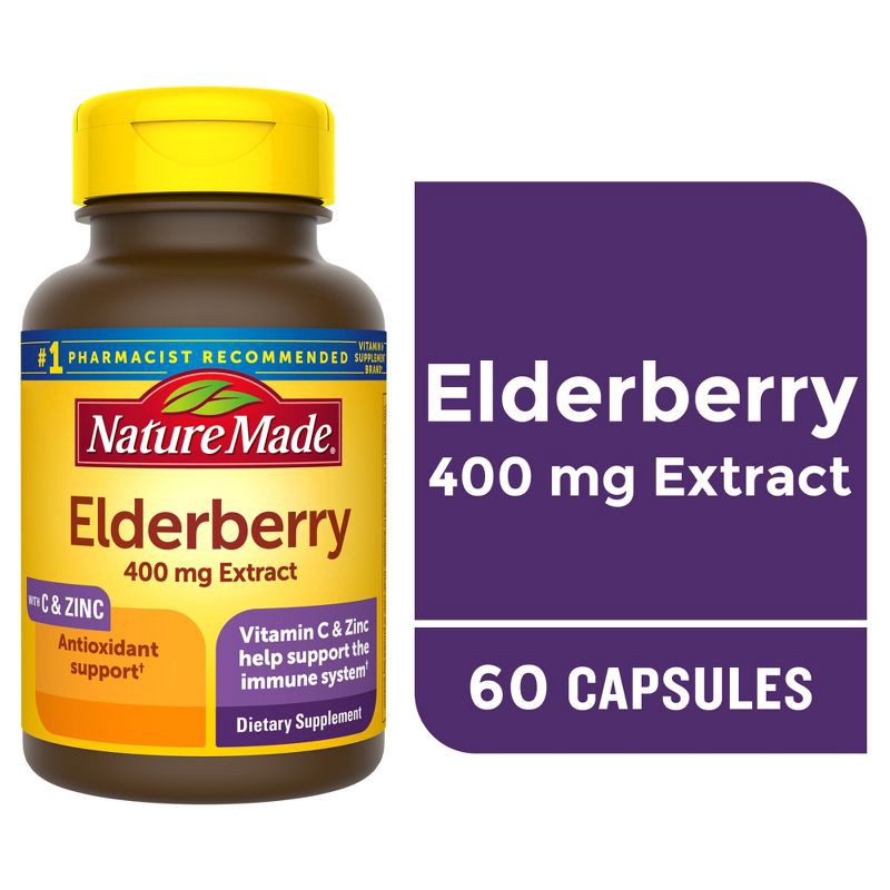 slide 8 of 9, Nature Made Elderberry Capsules - 60ct, 60 ct