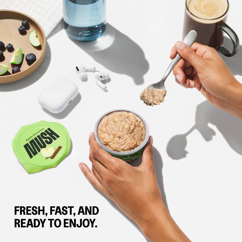 slide 5 of 6, MUSH Apple Cinnamon Ready to Eat Gluten Free Vegan Oats - 5oz, 5 oz