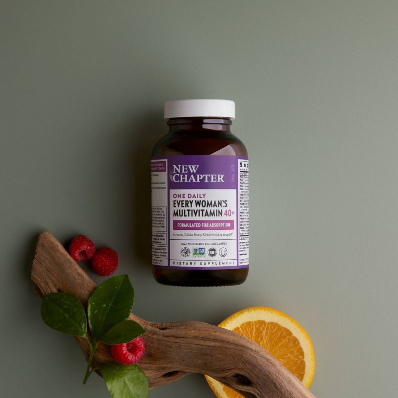 slide 2 of 10, New Chapter Women's Multivitamin 40+, Every Woman's One Daily 40+ with Vitamin C, Vitamin D3, Vitamin B12, Chaste Tree & Zinc - 30ct, 30 ct