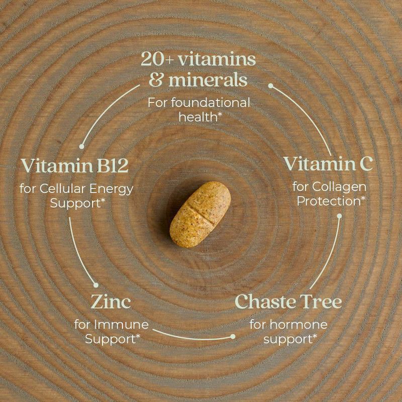 slide 4 of 10, New Chapter Women's Multivitamin 40+, Every Woman's One Daily 40+ with Vitamin C, Vitamin D3, Vitamin B12, Chaste Tree & Zinc - 30ct, 30 ct